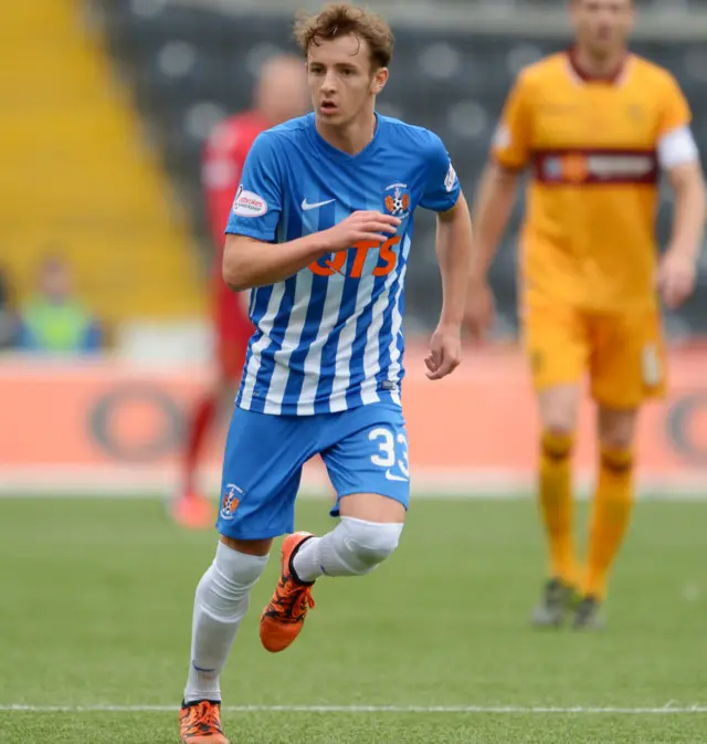 Dean Hawkshaw started his first game for Kilmarnock against Motherwell