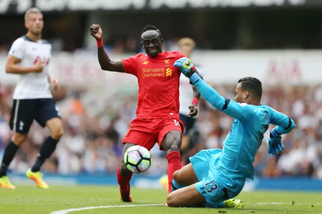 Michel Vorm tackles Saido Mane