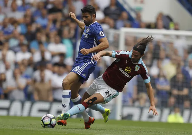 Diego Costa is tackled