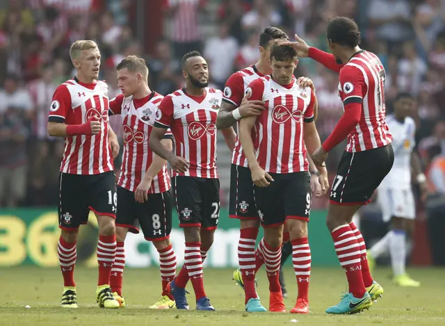 Jay Rodriguez celebrates