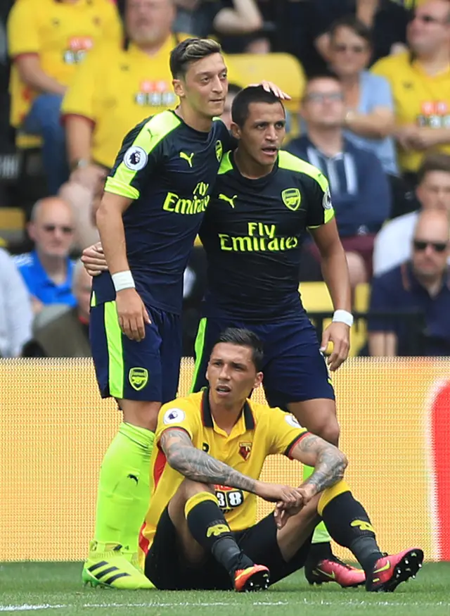 Mesut Ozil and Alexis Sanchez