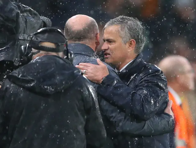 Jose Mourinho and Hull City caretaker manager Mike Phelan