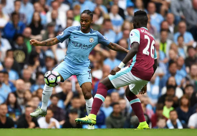 Manchester City's Raheem Sterling