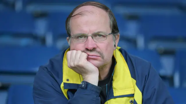 West Brom supporter watches from the stand