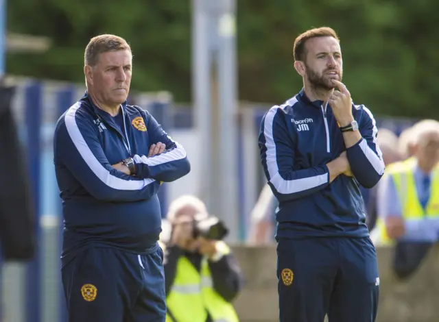 Motherwell manager Mark McGhee and James McFadden, his assistant