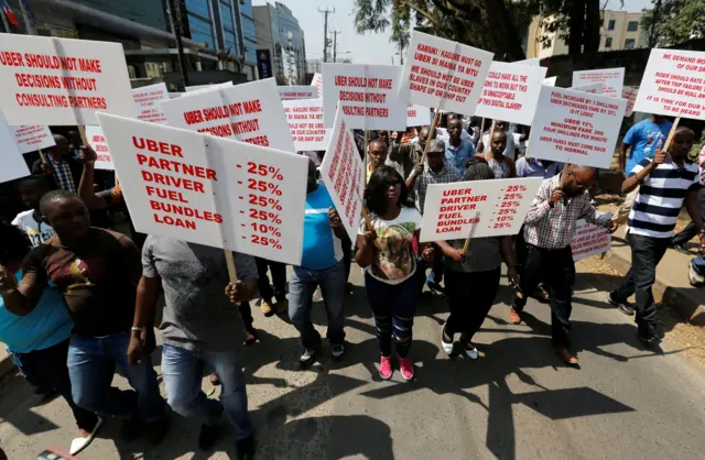 Uber protest