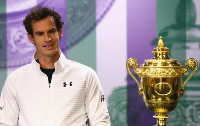 Andy Murray and Wimbledon trophy