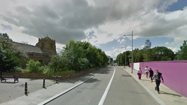 St Peter's Church and the development site