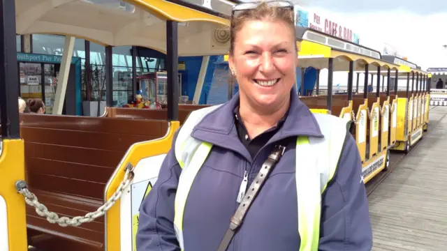 Pier train driver Jane Warburton