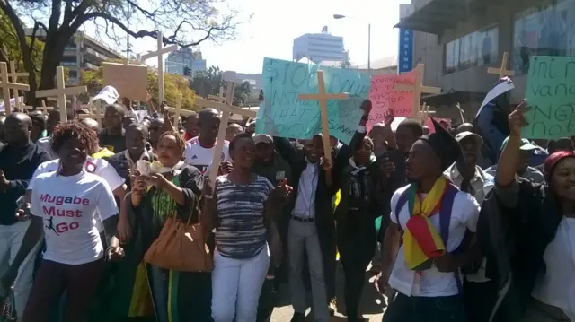 Zimbabwe protesters