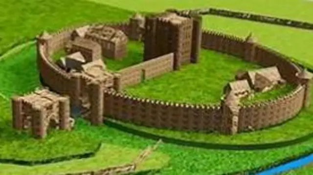 Artist impression of Northampton Castle