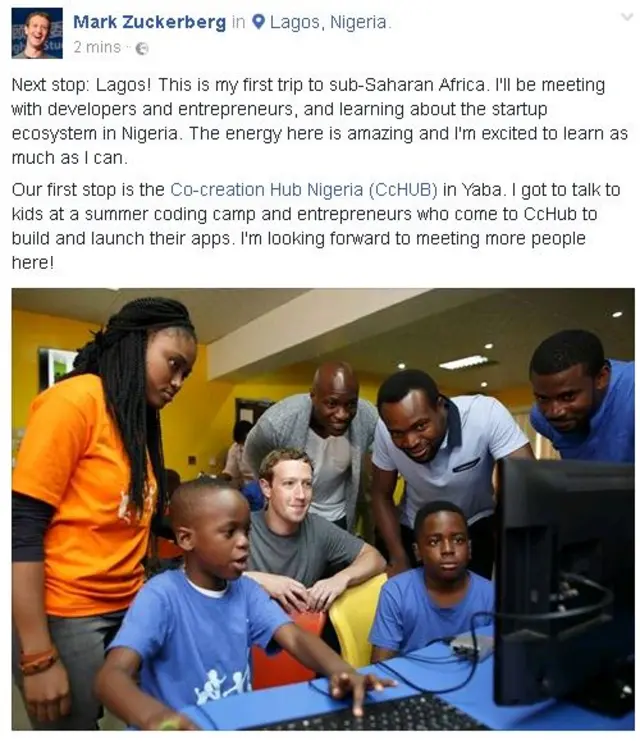 Mark Zuckerberg in Lagos