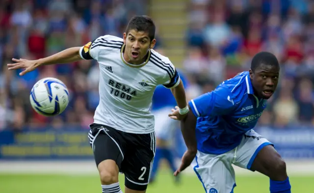 Defender Cristian Gamboa in action for West Brom