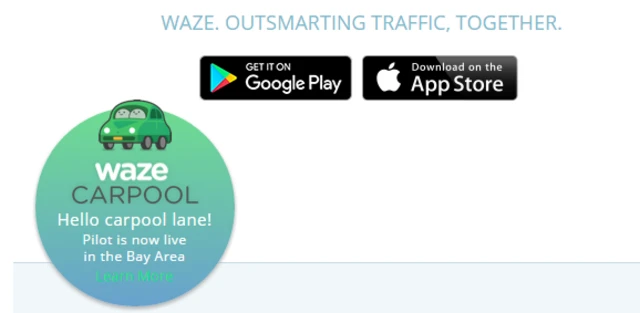 Waze homepage