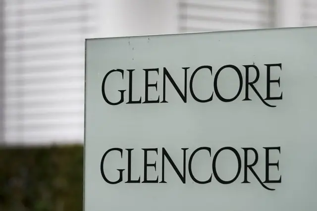 Glencore sign at Swiss HQ