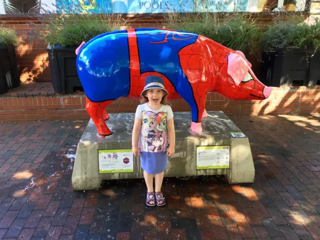 Cate with Spiderpig