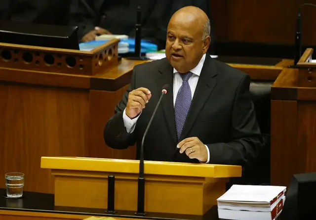 Pravin Gordhan in parliament