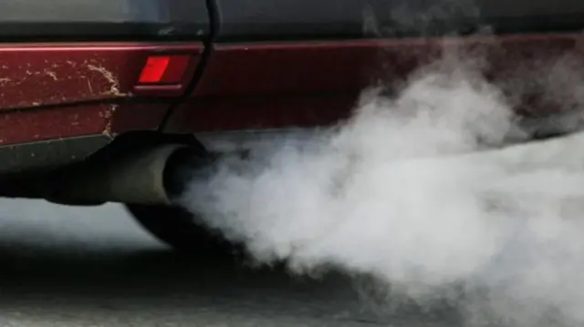 Car exhaust fumes