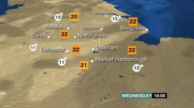 BBC weather map