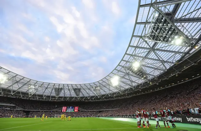 West Ham celebrate at their new home