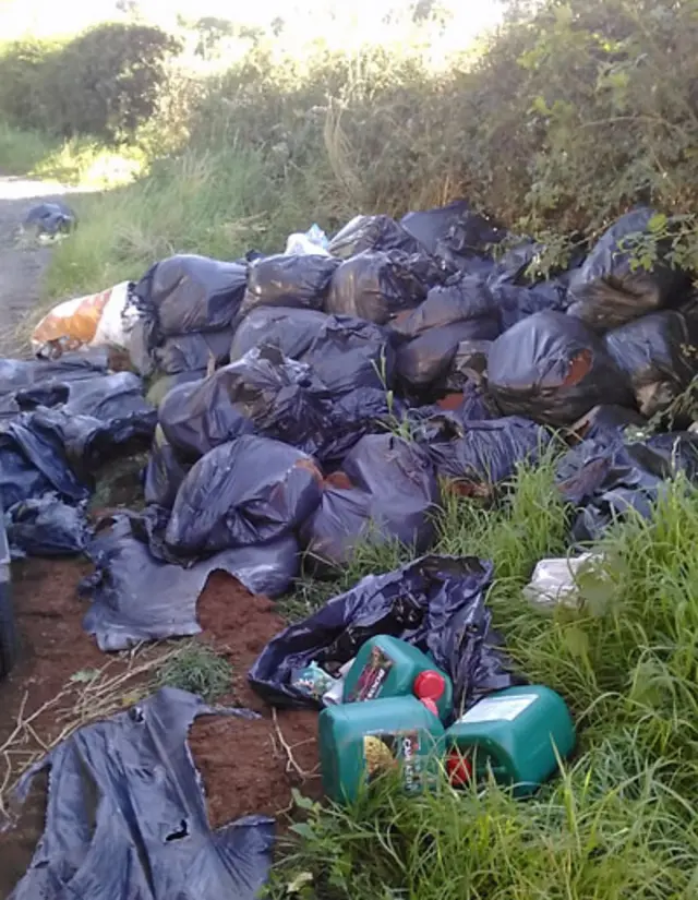 Piles of rubbish