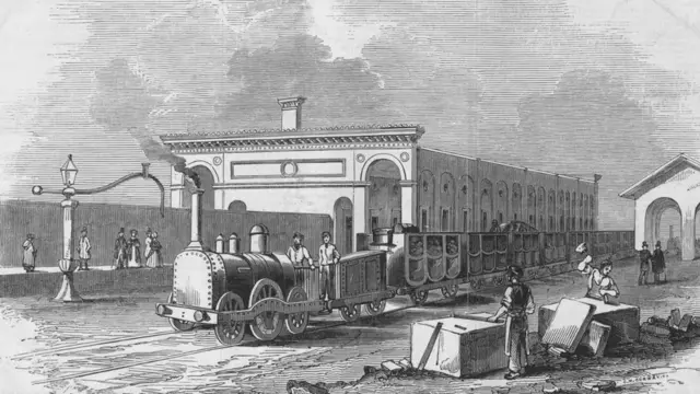 Cambridge Station in 1845