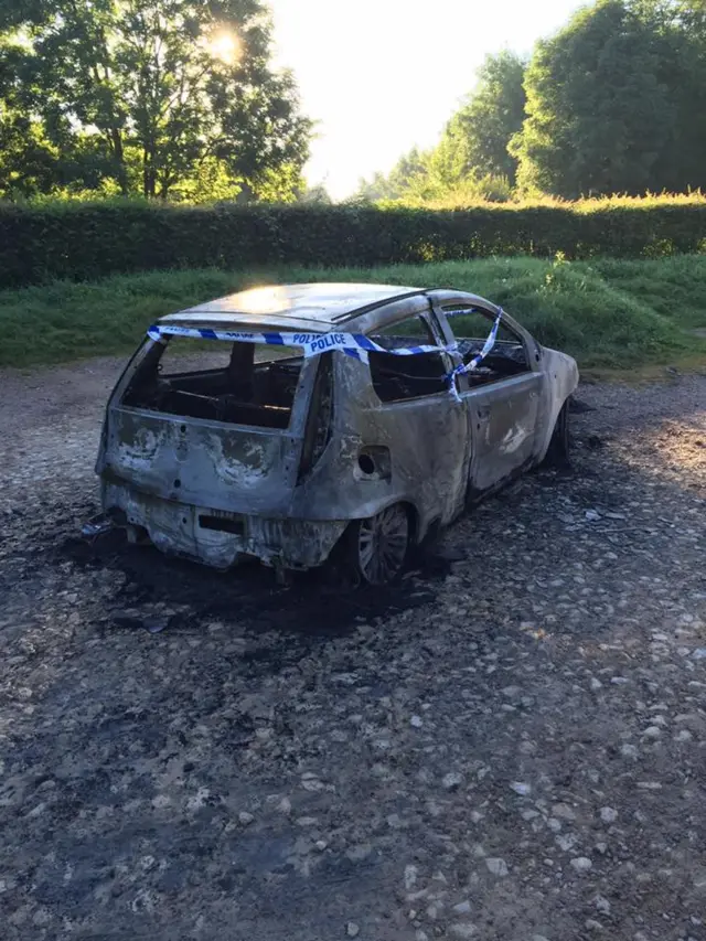 burnt out car