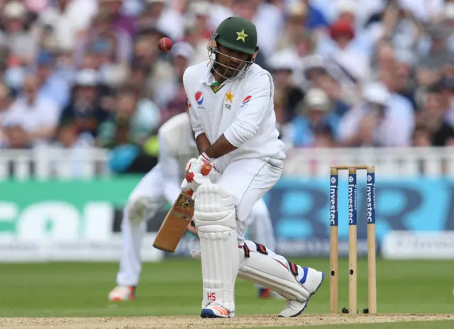 Sarfraz in action for Pakistan