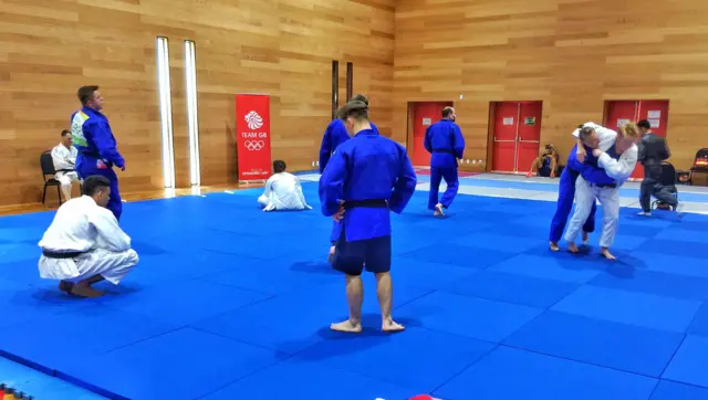 British judo athletes training