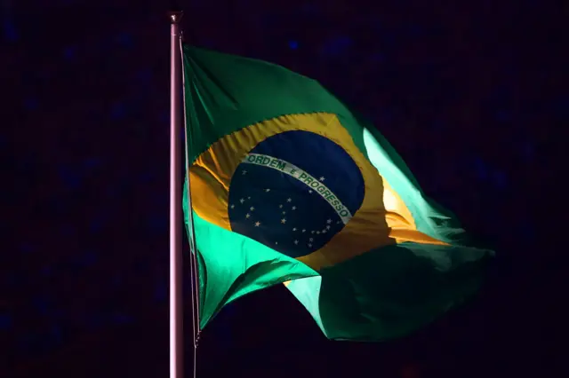 The flag of Brazil