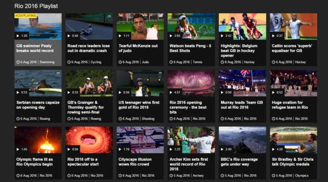 BBC Video playlist