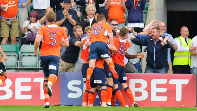 Luton Town celebrate