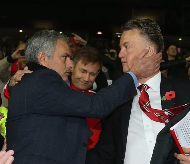 Jose Mourinho and Louis van Gaal