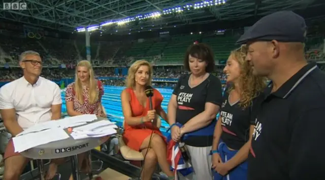 Adam Peaty's family and girlfriend
