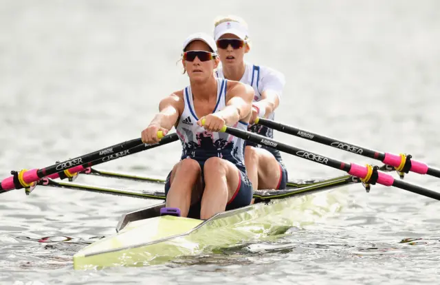 Helen Glover (left) and Heather Stanning