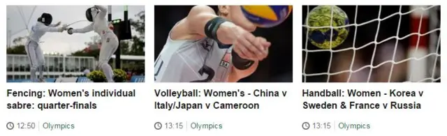 What's coming up in the Olympics