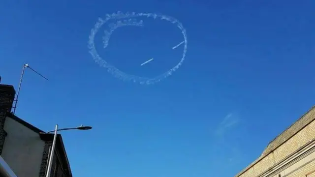 Smiley face in the sky