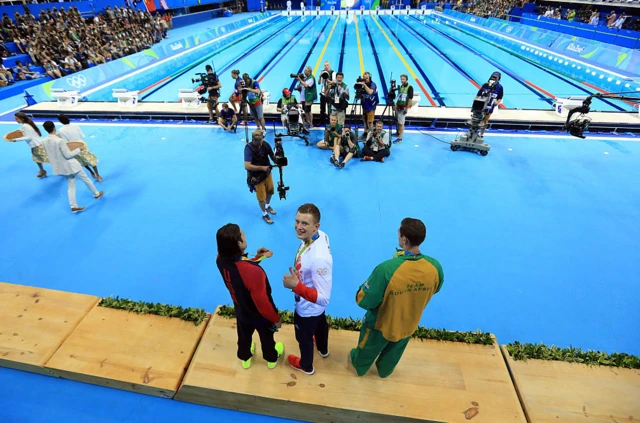 Peaty on the podium