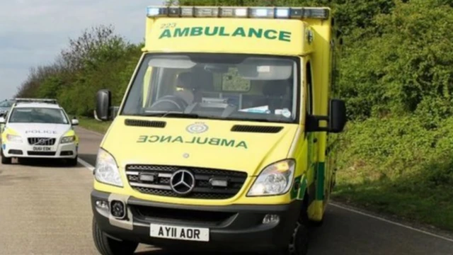 Ambulance on roadside