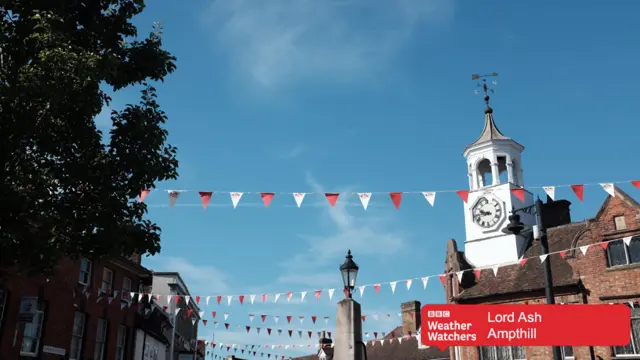 Sunshine and blue skies over Ampthill