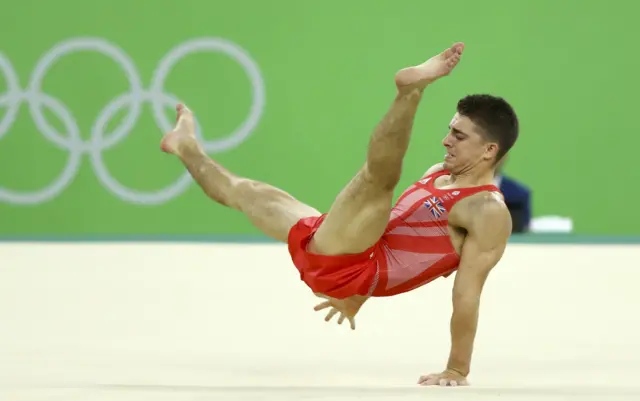 Max Whitlock on floor at Rio 2016 men's final