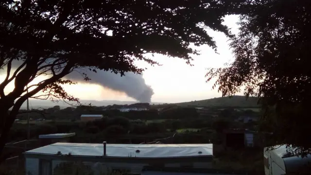 St Erth fire. Pics: Penny Miners