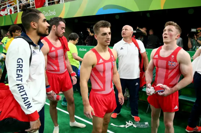 From left to right, Lous Smith, Kristian Thomas, Max Whitlock, Nile Wilson