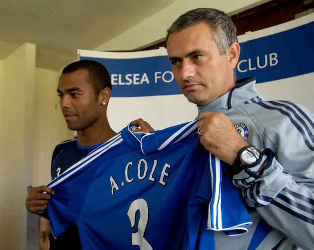 Ashley Cole and Jose Mourinho