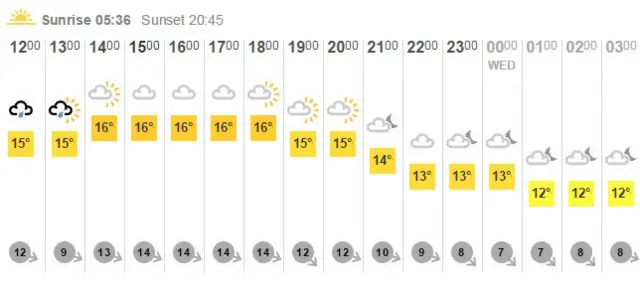 Hourly forecast