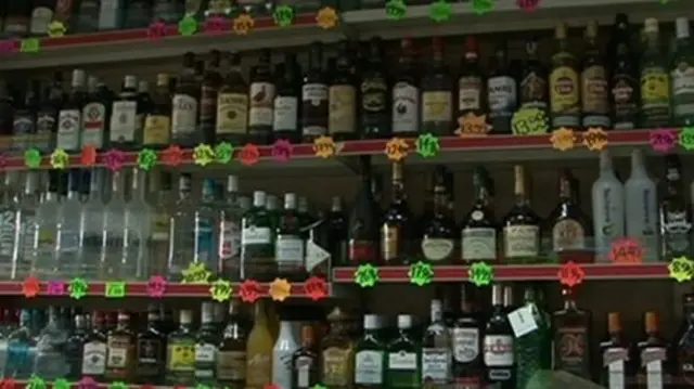 Alcohol at an off licence