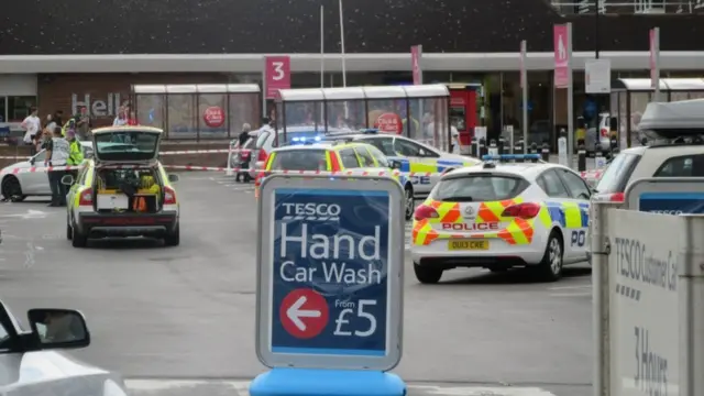 Tesco car park at Flitwick