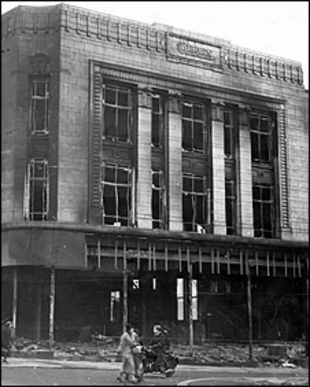 Blitz damage to Burtons