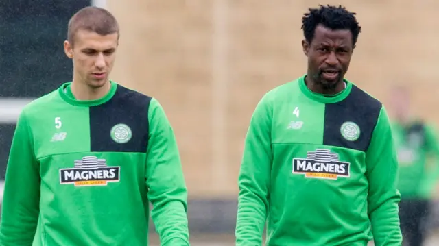 Jozo Simunovic (left) and Efe Ambrose remain at Celtic