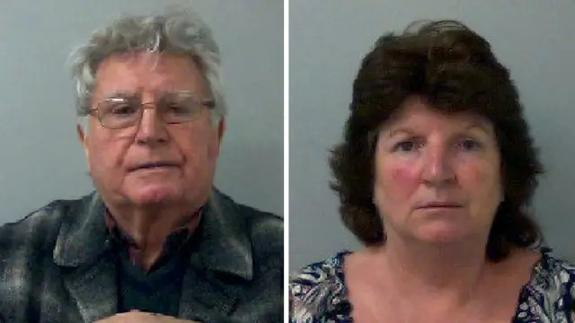 Christopher Joyce and daughter Mary Joyce who were jailed yesterday